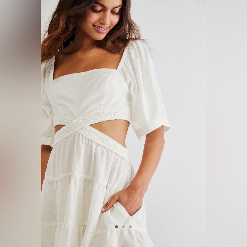 Free people boho cross of sunlight mini dress